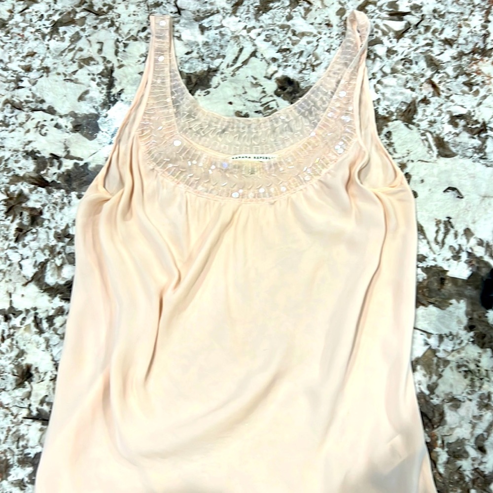 Pale pink 100% silk top
